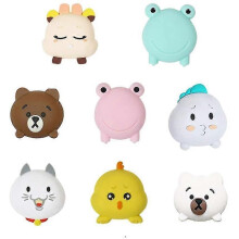 10 Pcs Door Stoppers Wall Protector, Cartoon Animal Wall Shield Door Stopper for Doorknobs, Adhesive Silicone Rubber Handle Bumper for Bedroom Kitchen