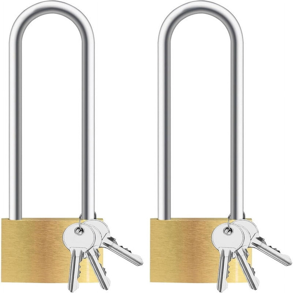 2-Pack Weatherproof Brass Padlock 40Mm With 3 Keys 9402001496683