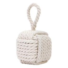 Decorative Door Stoppers - Cute Rope Knot Design, Heavy Duty Weighted Doorstop with Inside Mount for Home & School