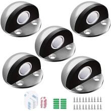 5Pcs Door Stops,Magnetic Door Stopper,Door Stopper,Stainless Steel Floor Door Stopper,Adhesive Magnetic Door Stopper,Stainless Steel Door Stopper With