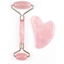Jade Roller and Gua Sha-Facial Beauty Roller Skin Care Tools, Face Roller, Rose Quartz Massager for Face, Neck, Eyes, Body Muscle Relaxing and Relieve