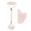 Natural Double Head Rose Quartz Jade Stone Roller & Scrapping Plate Face Massage Tool Kit 1