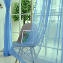 Sheer Tulle Curtain Panels – Sky Blue, 200 x 100 cm, 2 pcs