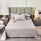 Brushed Microfiber Flat Sheet – Queen/King, Light Grey 1