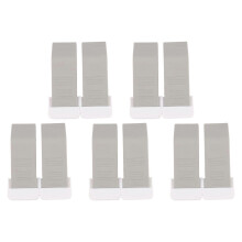 Door Stopper 10 Pack Set Premium Heavy Duty Door Stop Rubber Wedge with Decorative Storage Holder-Perfect Doorstop(Gray)