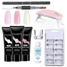 Acrylic Poly Extension Nail Gel Nail Kits Gel for Building Nail Polish Builder Nail Gel Kit Manicure Set Nail Extension Tool