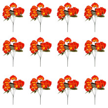 12PCS elegante künstliche Geranien-Stieldekoration, realistische