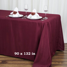 Éadach Boird Dronuilleogach Poileistear Burgúine 90" x 132"