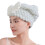 Bonnet de douche Super absorbant pour femmes, séchage-Vert 1