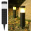 Solar Woven Cylinder Lawn Lights, 12-LED Flame Effect, 1