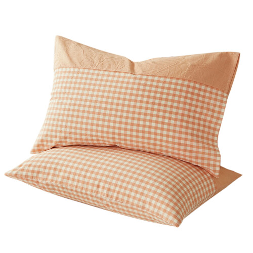 Set van 2 geruite katoenen kussenslopen – 48x74cm (envelopmodel)