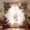 Christmas Ball Curtains 2 Pack Red Snowflake Pine Design 1
