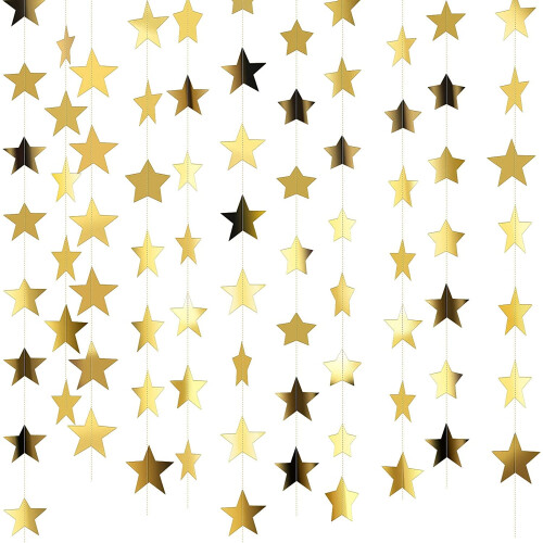 Glitterstjernegirlander 5-pakning 45 m