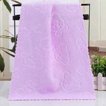 Purple Bear Embossed Bath Towel, 1 Pc