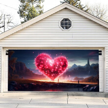 Valentine's Day Garage Door Banner – Pink Heart Design, 6