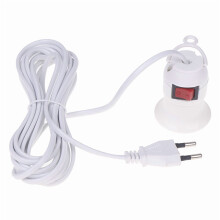 E27 Pendelfatning med afbryder, 4m kabel, EU-stik