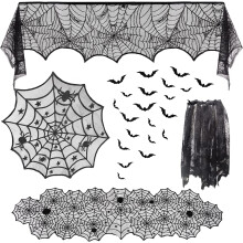 Halloween decoratieset: haardkleed, tafelkleed,