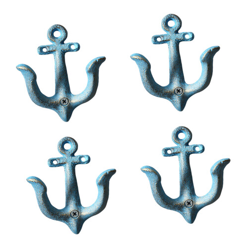 Marine Themed Iron Hanger Design Heavy Duty Solution For-Blue