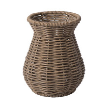 Vaso in rattan intrecciato, vaso decorativo da tavolo per fiori secchi