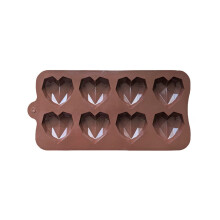 Moule en silicone en forme de cœur pour chocolat, bonbons et gelée, 12 cavités