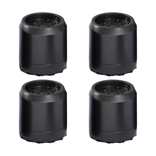 Cuscinetti isolanti per lavatrice, 45 mm, neri, confezione da 4