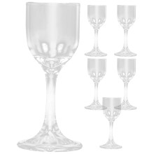 Ensemble de 6 petits verres à vin transparents