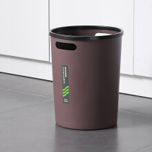 Mülleimer aus Kunstleder, 3 Gallonen, Braun
