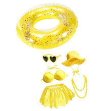 Porch Geese Costume Set Porch Geese Statue-yellow necklace biki