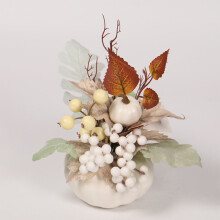 Artificial Pumpkin & Maple Leaf Table Decor