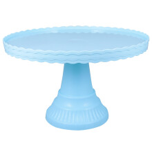 Suporte para bolo de sobremesa azul claro com pé