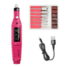 (Pink) Toe Nail Grinder For Thick Toenails Set Manicure And Pedicure Professional New Senzhe