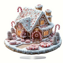 Pepperkakehus-kakestativ – 3-etasjes julepynt