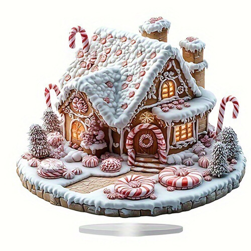 Βάση για κέικ Gingerbread House – Χριστουγεννιάτικη διακόσμηση 3 επιπέδων