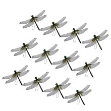 12 Pieces Stylish Black Fake Dragonflies Ornaments Perfect For