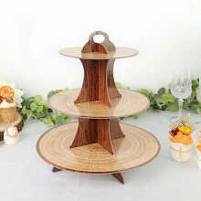 3-lags cupcake-stativ i papp, 35 cm