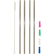 Metallsugrör i rostfritt stål, 12 tum, 4-pack