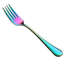 Rainbow-jälkiruokahaarukan setti ruostumattomasta teräksestä, 8 kpl