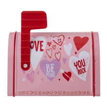 Boîte aux lettres en métal rose pour la Saint-Valentin, coffret cadeau romantique