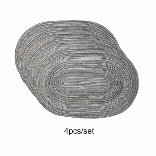 Ovale, geflochtene Tischsets, 4er-Set