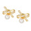 Arcs scintillants, perles, crochet d'oreille, accessoire pour-Or 1