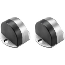 2pcs Door Stops, Stainless Steel Door Stopper Door Stop Bottom Door Stopper for Hotel Home Silver Tone for Home Office