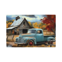 Jogo de 4 ou 6 jogos americanos com estampa de caminhão vintage, 45 x 30 cm (18 x 12 polegadas)