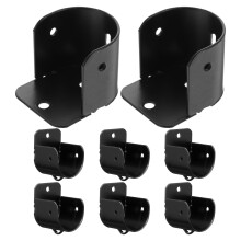 8Pcs Black Metal Rod Bracket Replacement for Closet Drapery Hardware