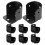 8Pcs Black Metal Rod Bracket Replacement for Closet Drapery Hardware 1