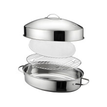 Food Grade 304 Stainless Steel Oval Cookware Set Roasting-16in