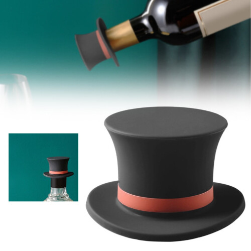 Silikoninen ilmatiivis pullonkorkki, Top Hat -pullonkorkki, 1 pakkaus
