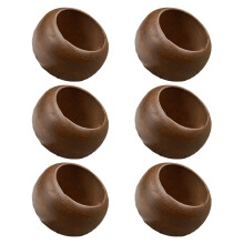 Pack of 6 Tissue Rings Unique Table Decorations Round-brown
