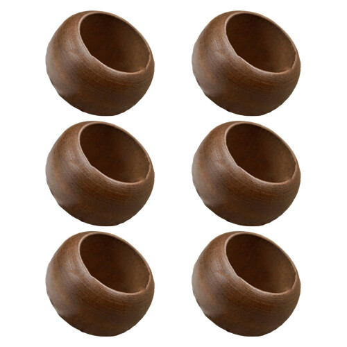 Pack of 6 Tissue Rings Unique Table Decorations Round-brown