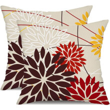 Housses de coussin d'extérieur rouge-brun 40 x 40 cm (2 pièces)