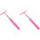 2Pcs Car Windshield Squeegee Tool Pink Telescopic Side Mirror Cleaner 1
